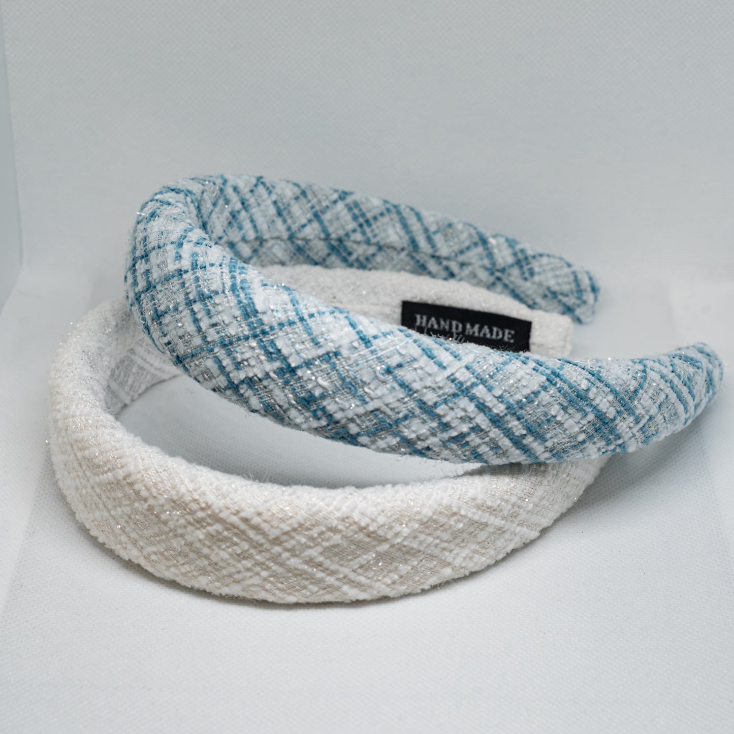 Shiny White and Blue Headband
