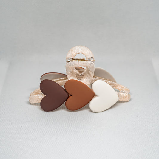 Triple Heart Hair Clip